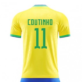 Prima Maglia Brasile Mondiali 2022 Philippe Coutinho 11